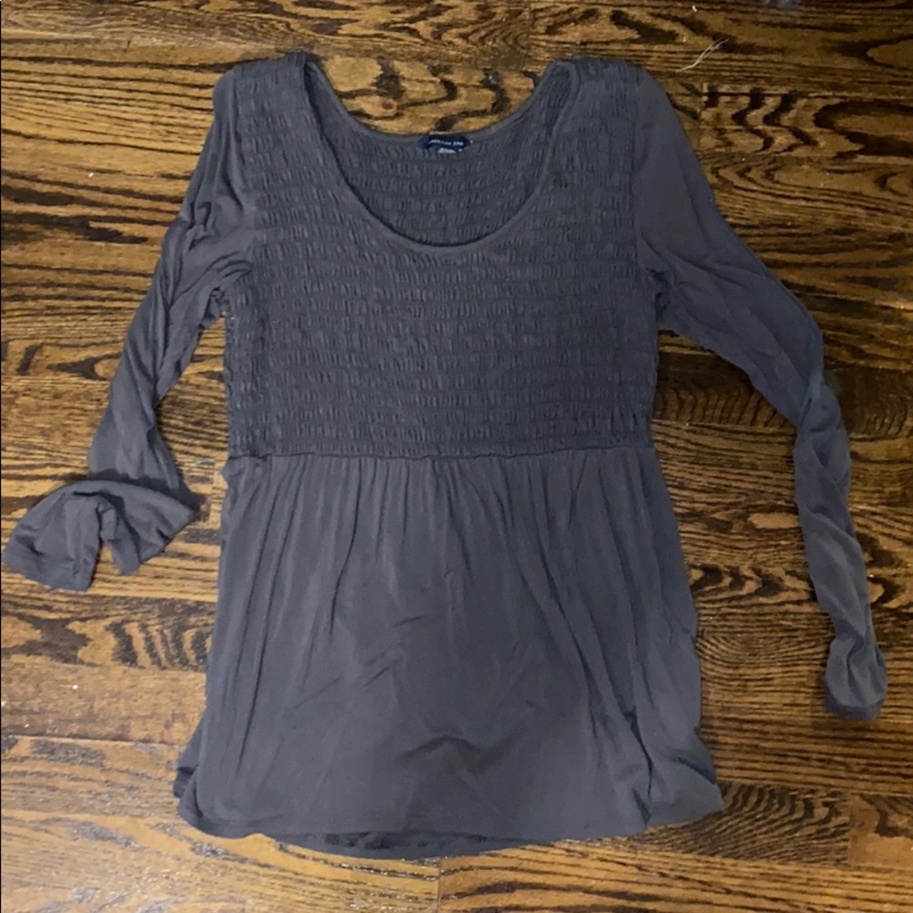 AEO grey tunic top